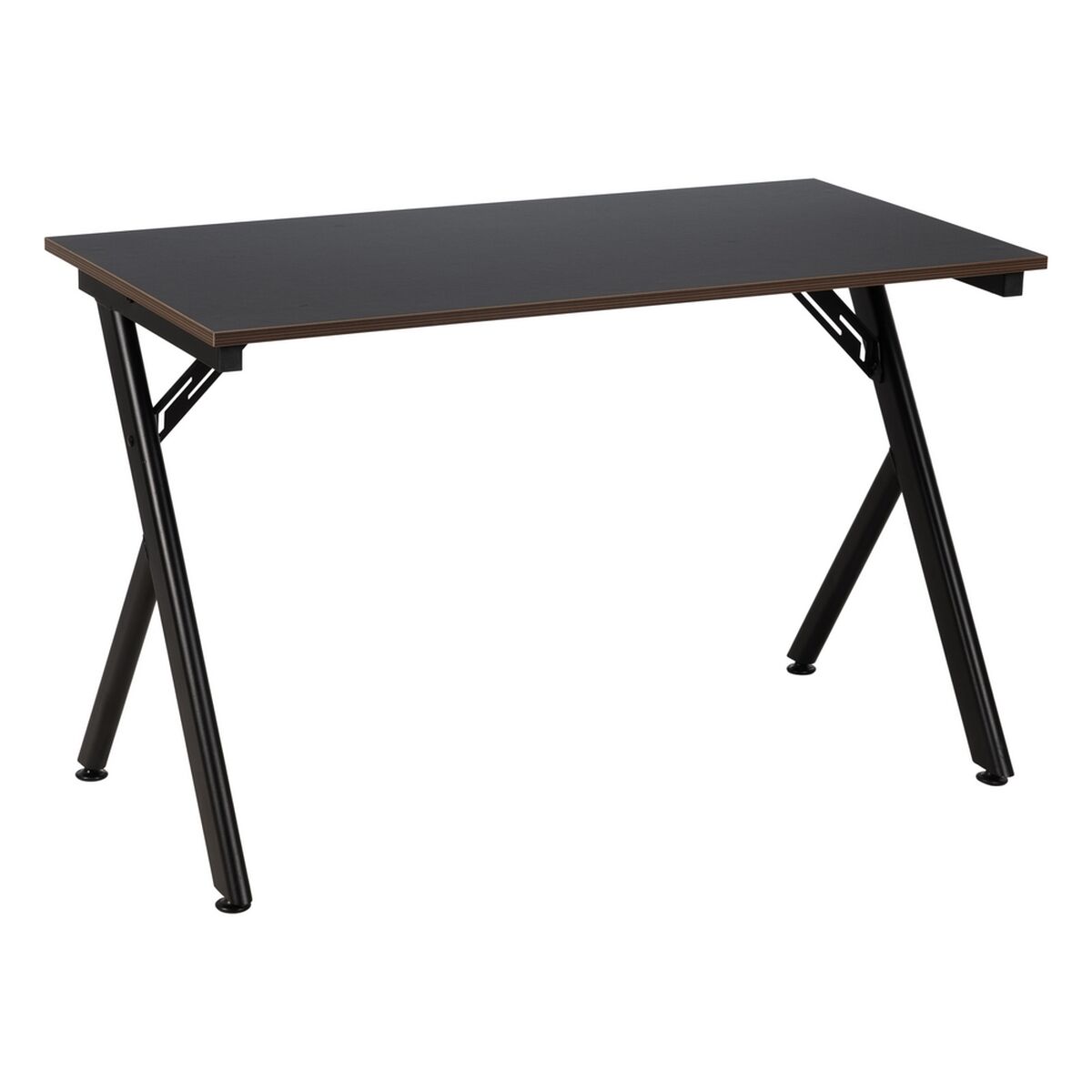 Skrivebord Træ MDF Sort Natur 120 x 60 x 75 cm